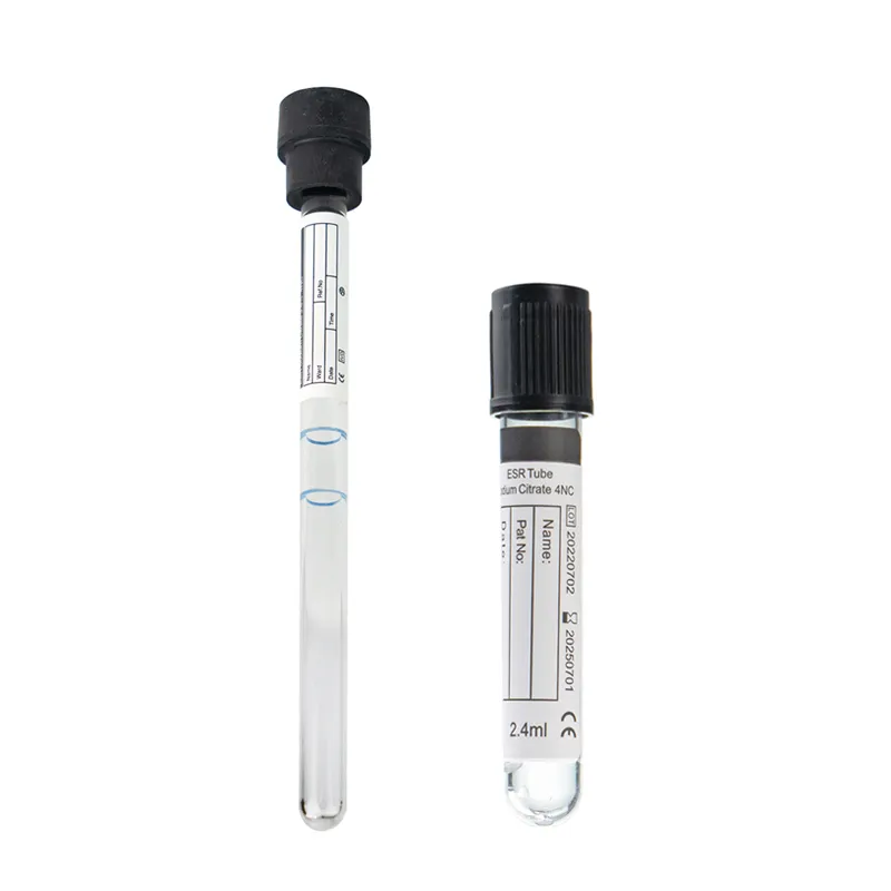 Černý uzávěr 1,28 ml 1,6 ml PET sklo 3,8% ESR citrát sodný