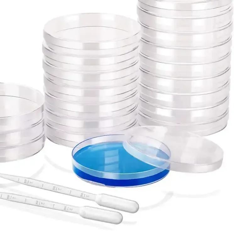 Laboratoř Petriho miska s jednou a více místnostmi