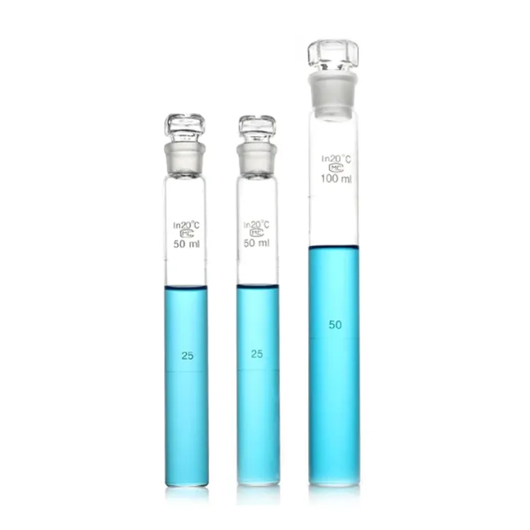 V laboratoři použijte vysoce průhlednou 50ml skleněnou kolorimetrickou zkumavku