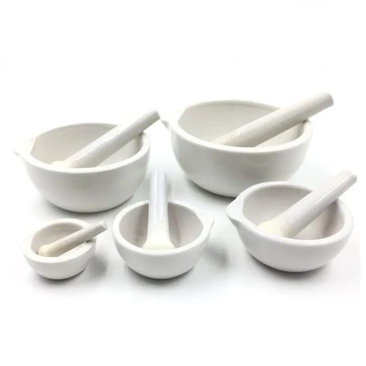 Laboratorní Bílá Porcelánová Malta A Palička Set